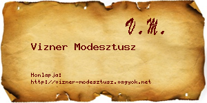 Vizner Modesztusz névjegykártya